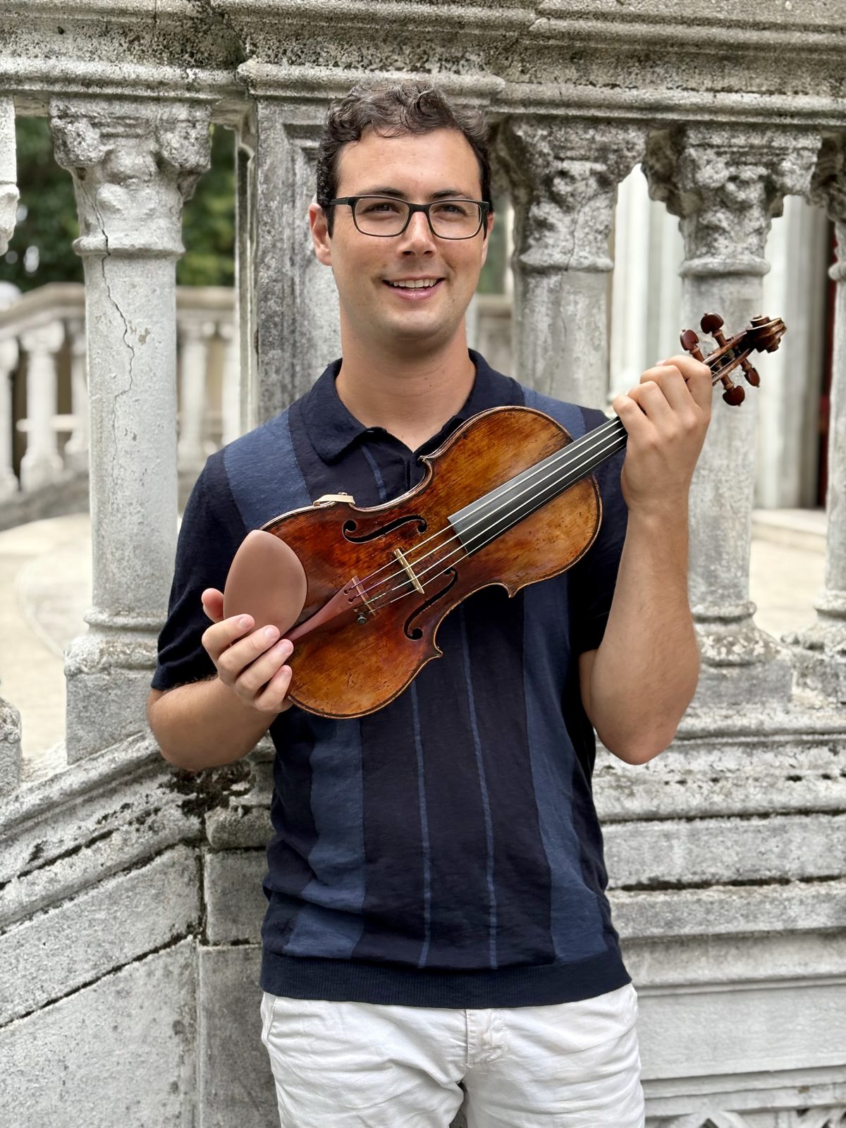 Bartholomew Fortino Shields with violin